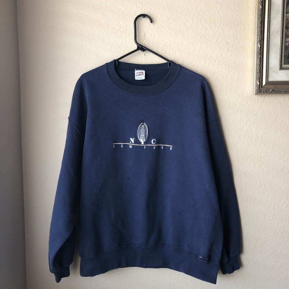 Vintage Crazy Shirts Hawaii New York City NYC Sweashirt Blue Men’s Size XL GUC